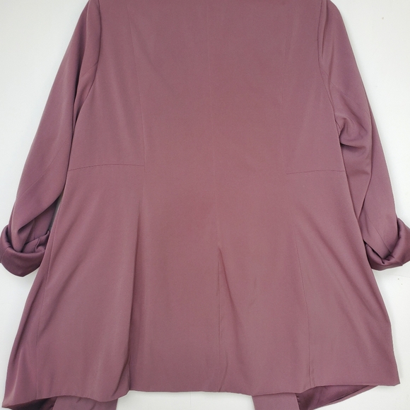 Torrid Blazer Single Button Waist w/ Pockets! Longline Style Mauve 1X - Picture 9 of 13